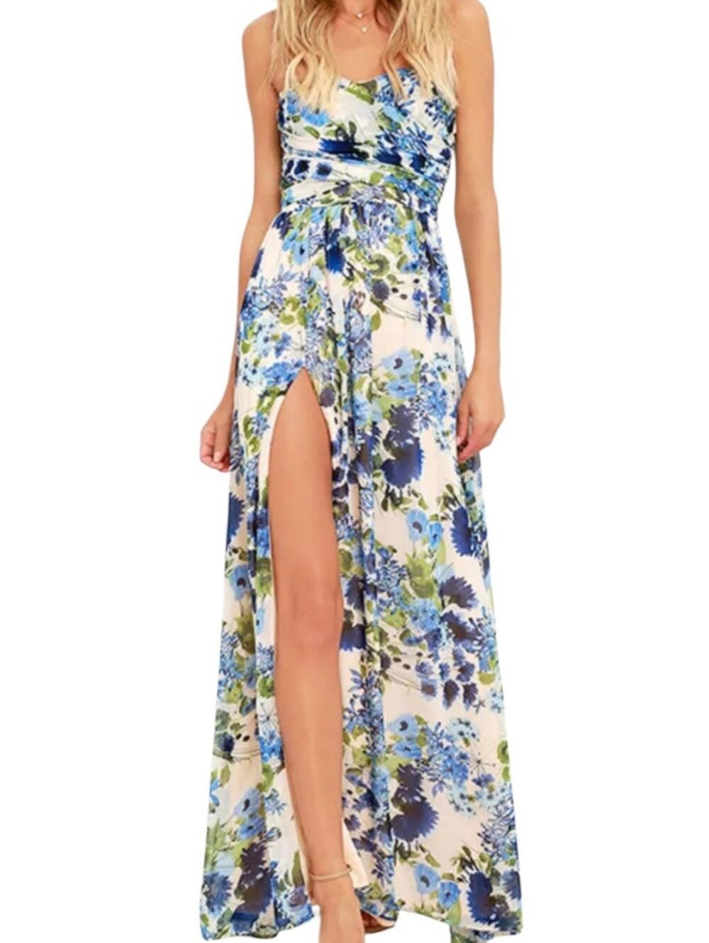 Lulu's Sweet Symphony Strapless Floral Maxi dress - S.            U23